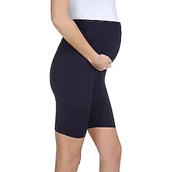 Luvmabelly Maternity 8028 Pamuklu Hamile Şort Tayt-lacivert