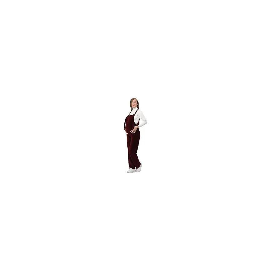Luvmabelly MYRA6113 - Bordo Kadife Hamile Salopet