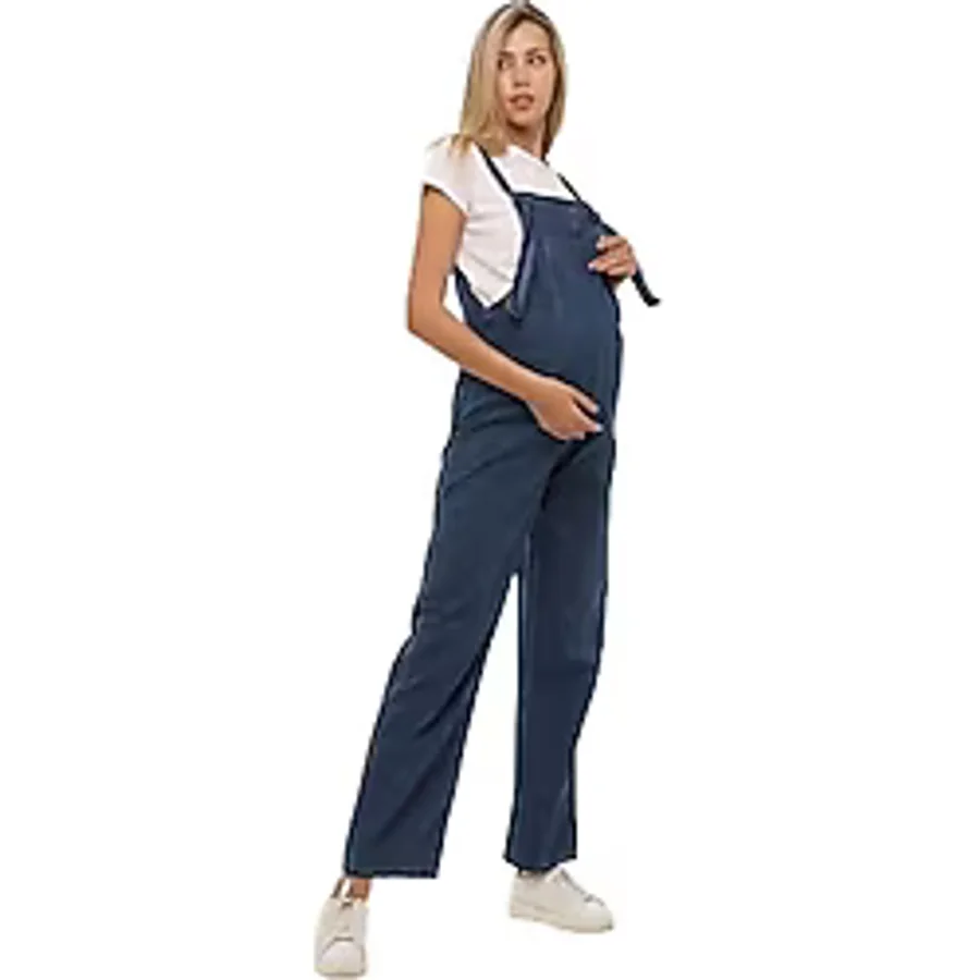 Luvmabelly MYRA6152 Kot Hamile Salopet -Mavi