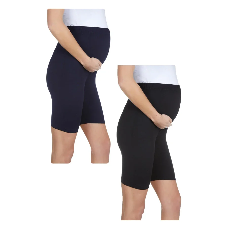 LuvmaBelly MYRA8028_8028 Beli Lastikli Hamile Şort Seti