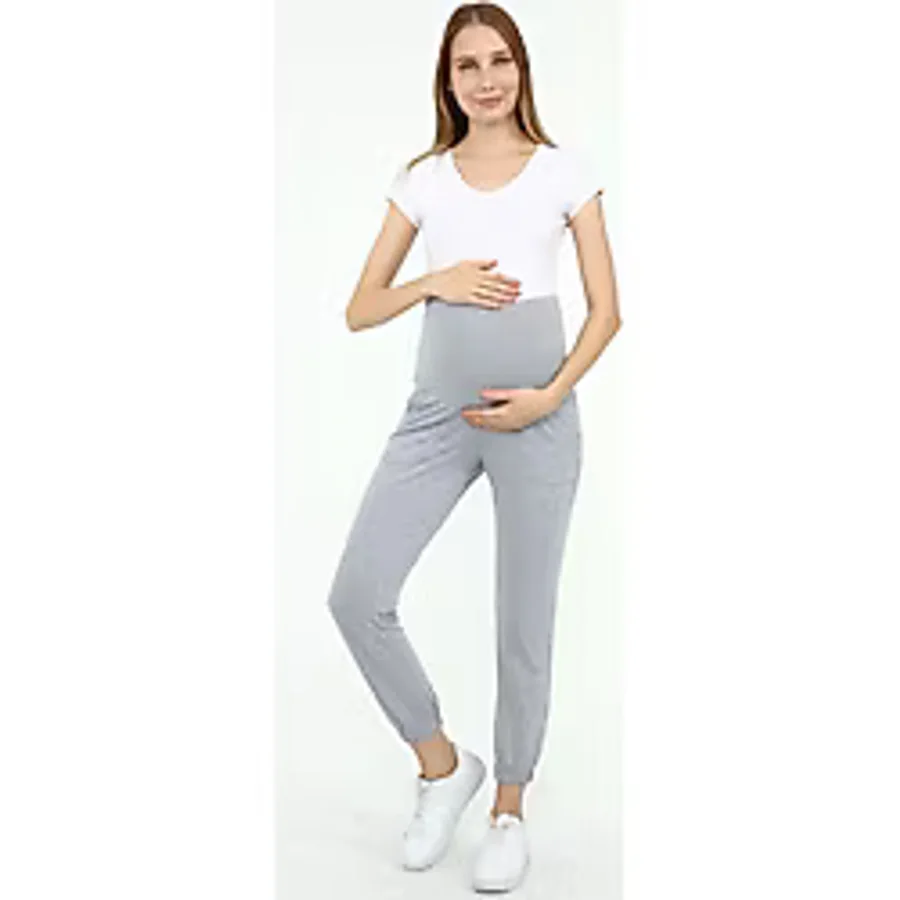 Luvmabelly MYRA8091 - Gri Hamile Jogger Eşofman