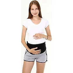 Luvmabelly MYRA8521 - Gri Hamile Spor Şortu