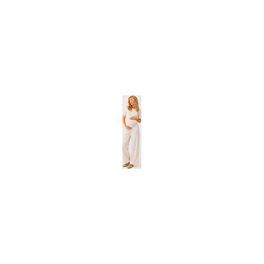 Luvmabelly Myra8800 - Doğal Keten Yazlık Hamile Pantolonu