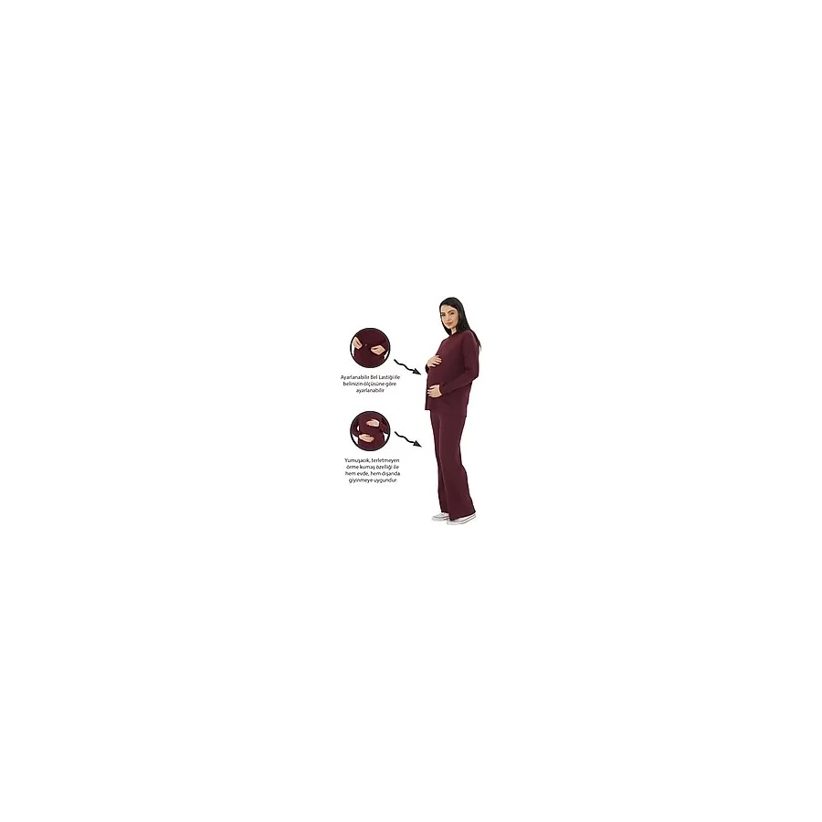 Luvmabelly - Myra9610 - Örme Hamile Alt Üst Takımı