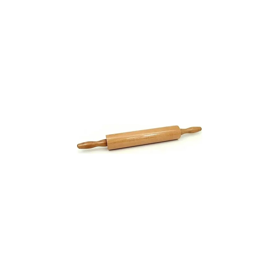 Lüx Dönerli Hamur Açma Yufka Oklavası 48CM Büyük Boy -Ahşap Merdane - Bej