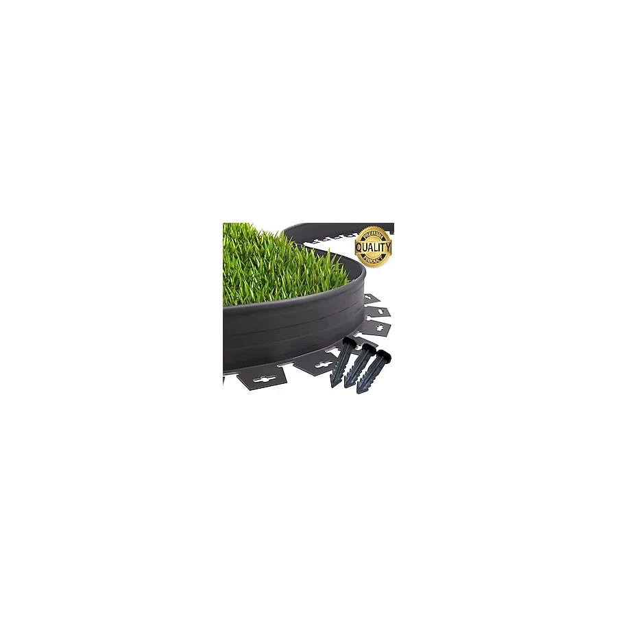 Lux Garden Çim Ayırıcı 5 M Siyah Çim Sınırlayıcı Taş Toprak Ayıracı Çim Ayracı Çim Ayırıcı Bariyeri