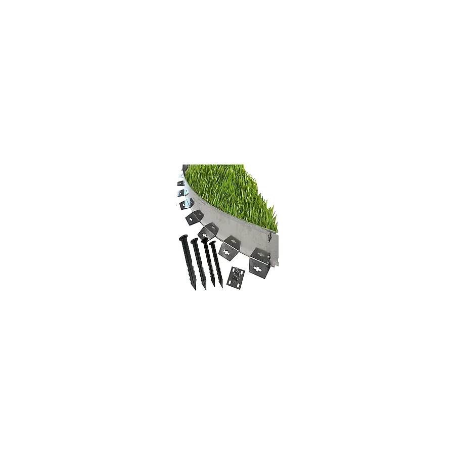 Lux Garden Esnek Kıvrılabilir Metal Galvaniz Çim Ayırıcı 10 M 5 x 2 M Çim Sınırlayıcı Çim Ayracı Çim Ayırıcı
