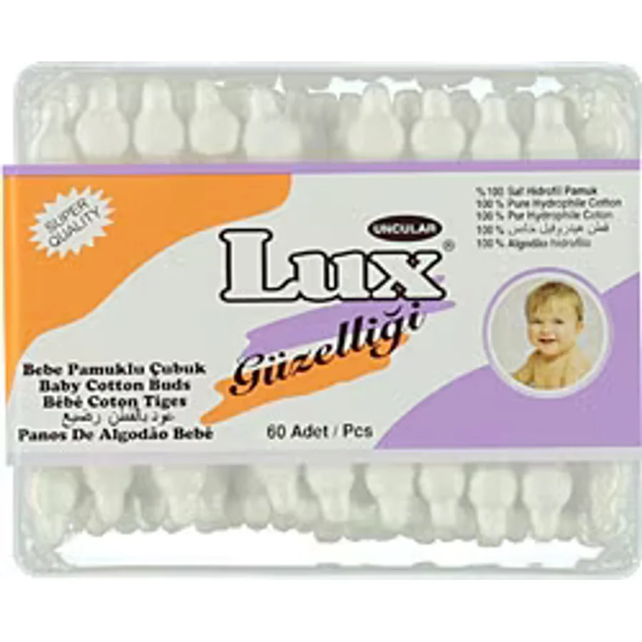 Lux Pamuklu 60 Adet Bebek Kulak Çubuğu