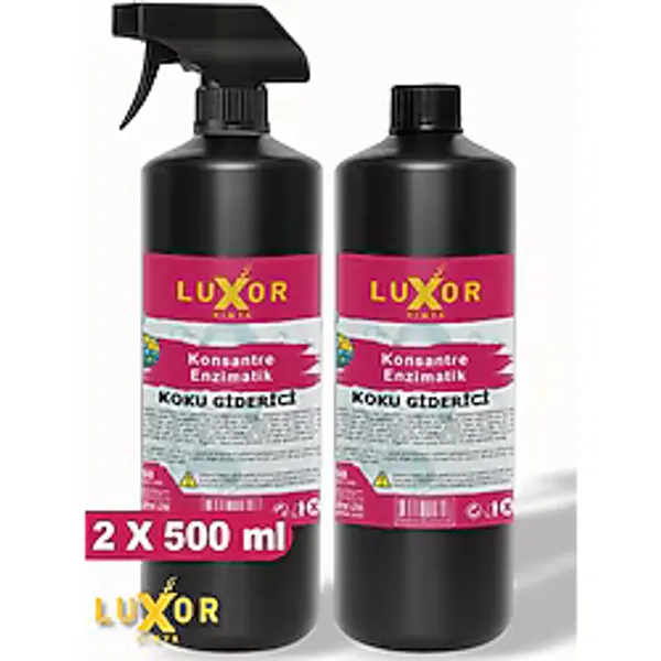 Luxor Kimya Konsantre Enzimatik Koku Giderici kedi, köpek idrar ve çiş kokusu giderici 2 x 500 ml