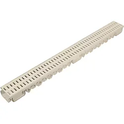 Luxwares 100X60X1000MM Drenaj Kanalı / Plastik Izgara + Oluk + Tapa