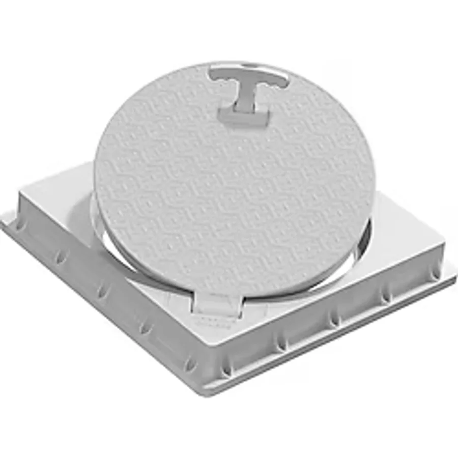 Luxwares 40X40 Menteşeli Plastik Rögar Kapağı / Çerçeve + Düz Kapak
