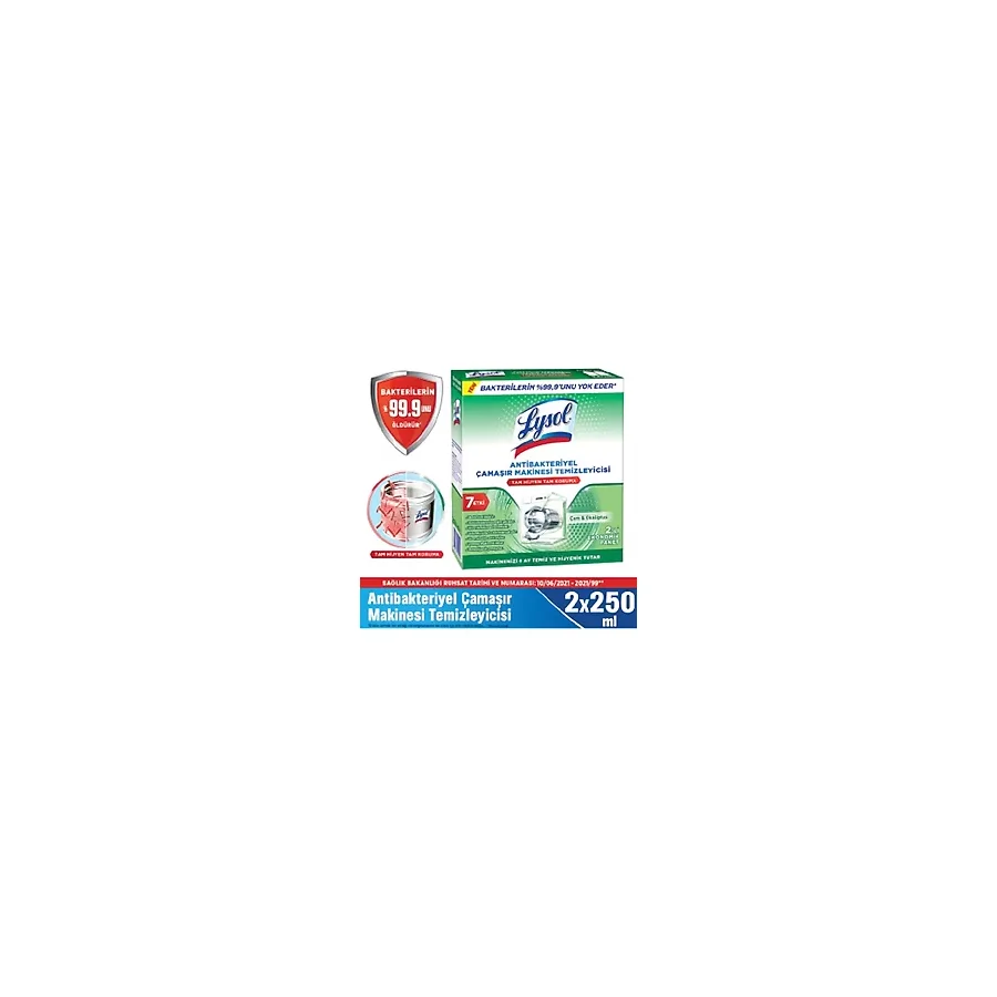 Lysol Antibakteriyel Çamaşır Makinesi Temizleyici Çam Ve Okaliptus Ferahlığı (4 X 250 ML)
