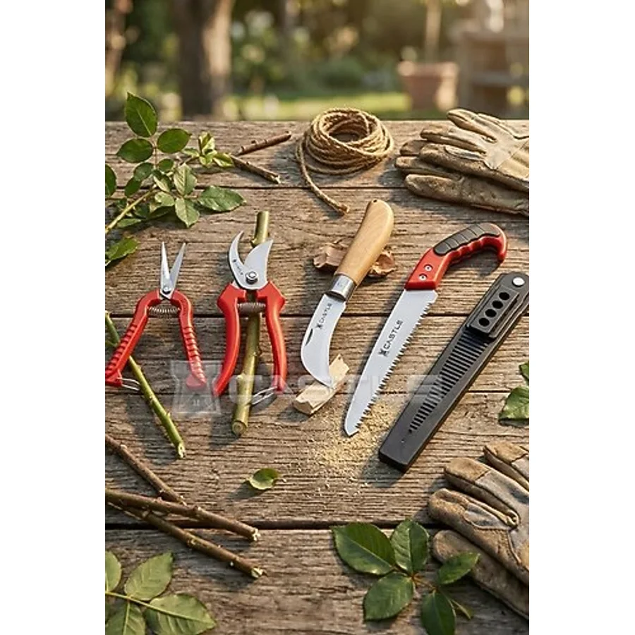 Lz-k17 Budama Makası Testeresi Gül Dal Budama Aşı Çakısı 4 Lü Set
