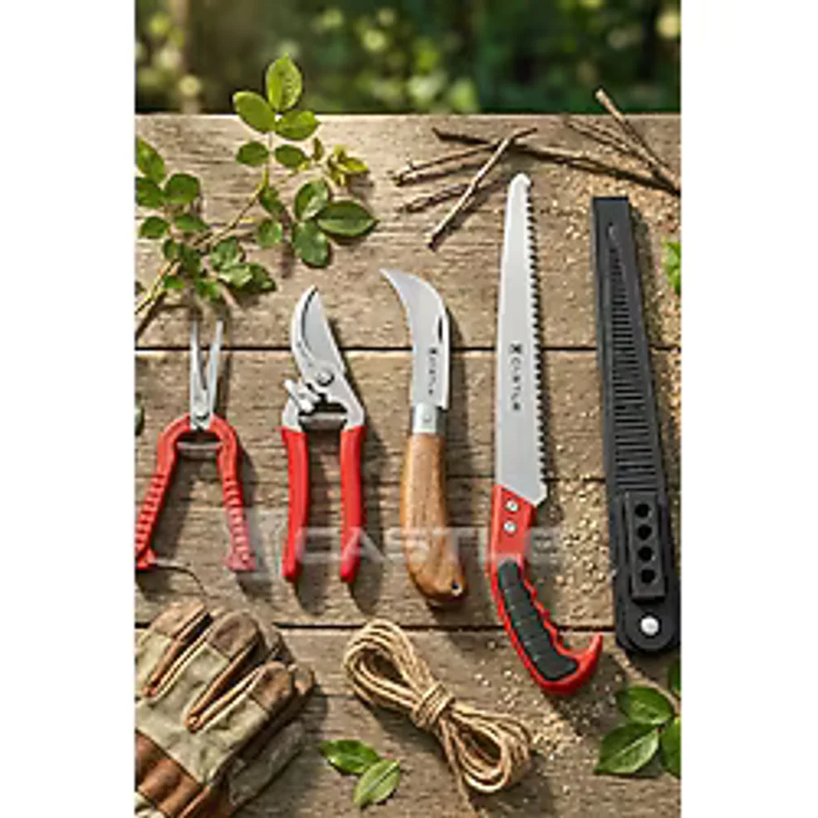 Lzk12 Budama Makası Budama Testeresi Ve Ası Çakısı Bıçağı 4lü Set
