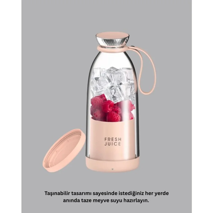 M Merc Giyim Çevre Dostu Cam Gövdeli Kablosuz Smoothie Blender - Çok Renkli