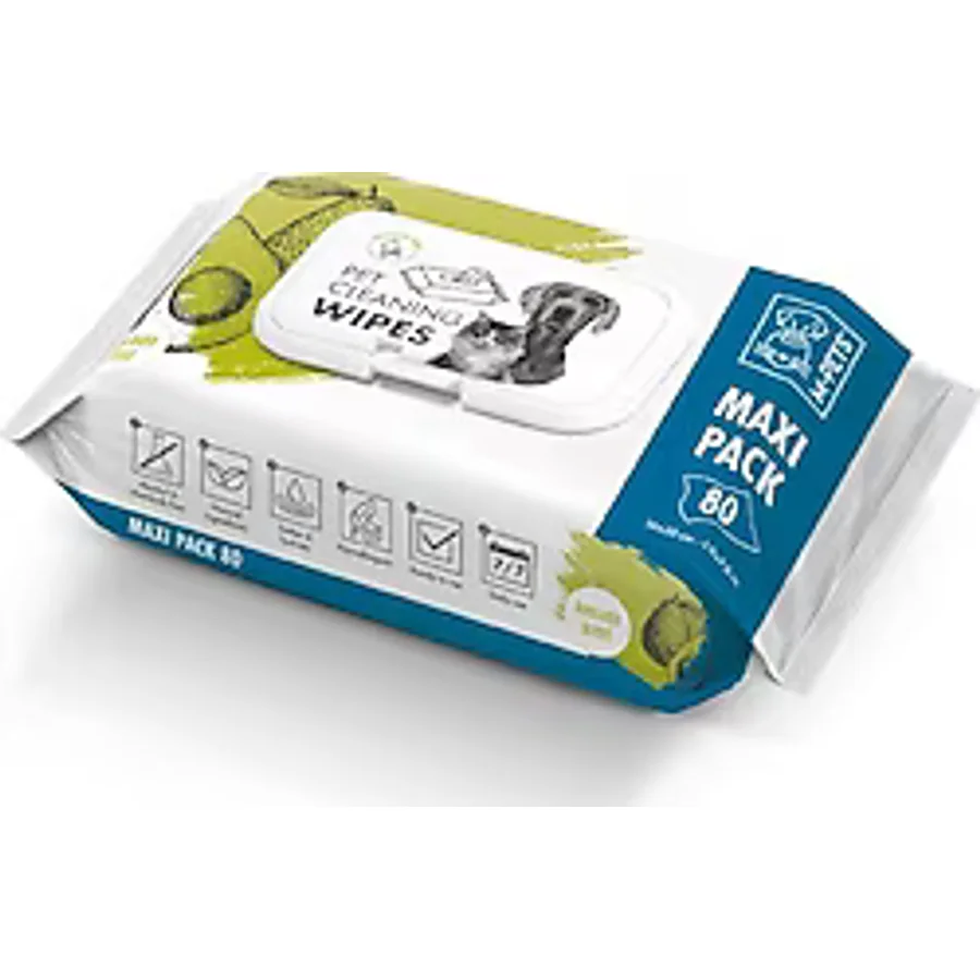 M-Pets Avokado 80'li Kedi ve Köpekler için Temizlik Mendili