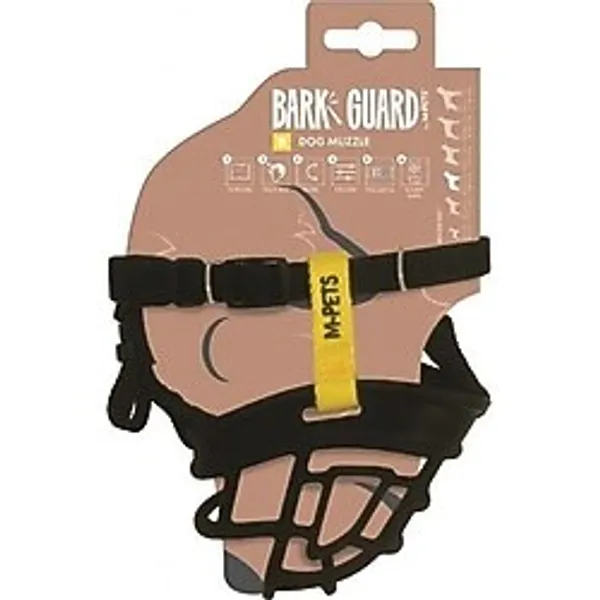 M-Pets Bark Guard Ağızlık (M) Black/Yellow