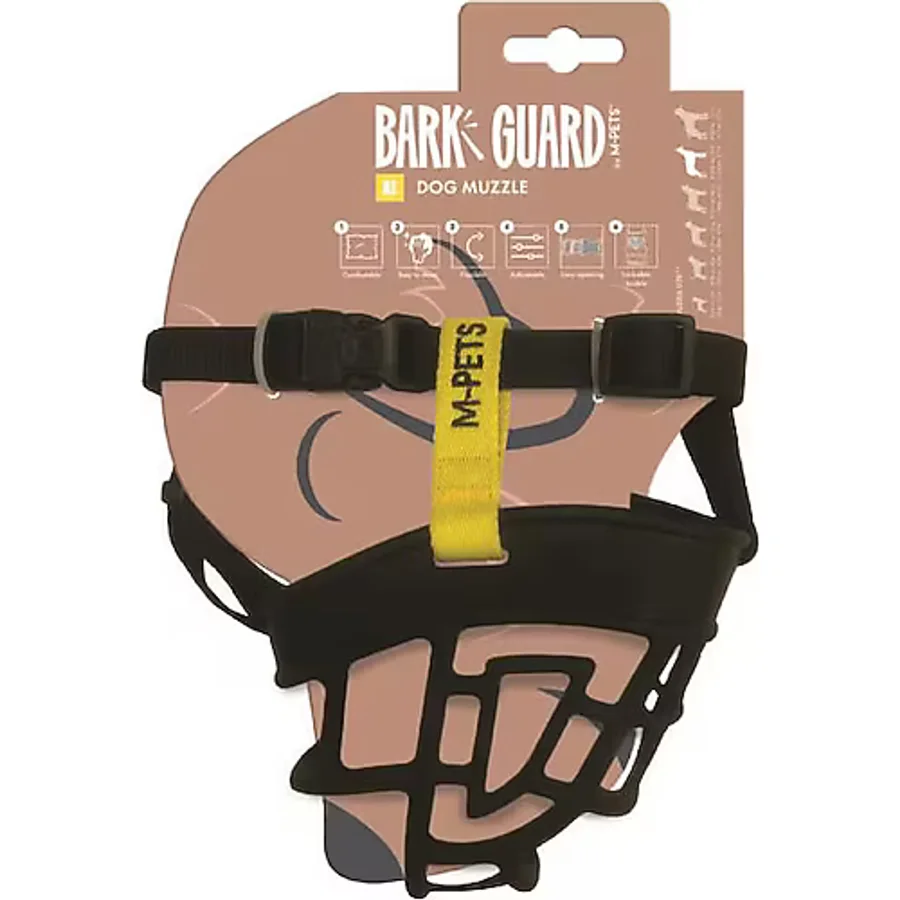 M-Pets Bark Guard Ağızlık Xl Black/yellow