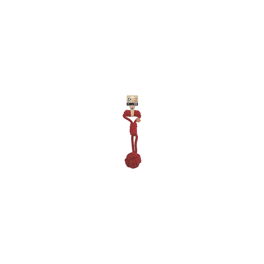 M-Pets Coto Tug Ball 36 cm Örgü Kırmızı Köpek Oyuncağı