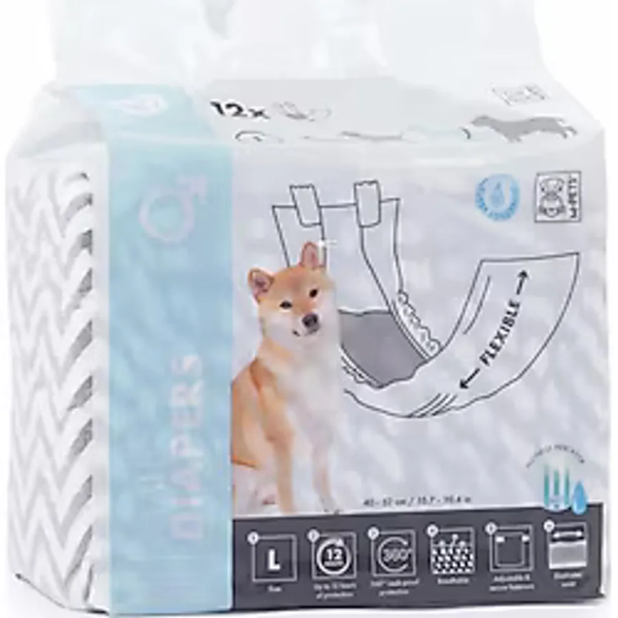 M-PETS Diapers Erkek Köpekler İçin Külot (l) 12li