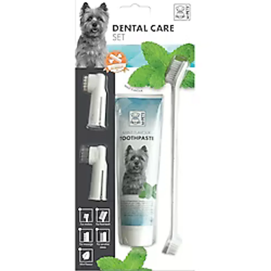 M-PETS Naneli Köpek Diş Macunu+Fırça Seti