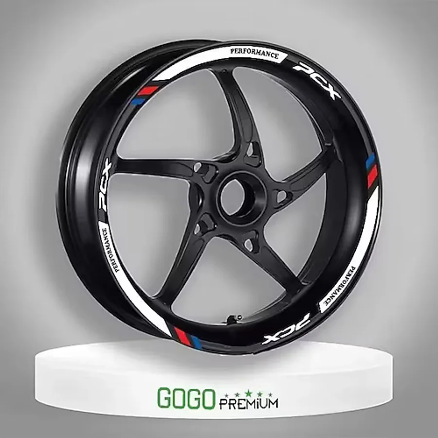 M Power Beyaz Honda Pcx Uyumlu 1 Set Jant Şeridi