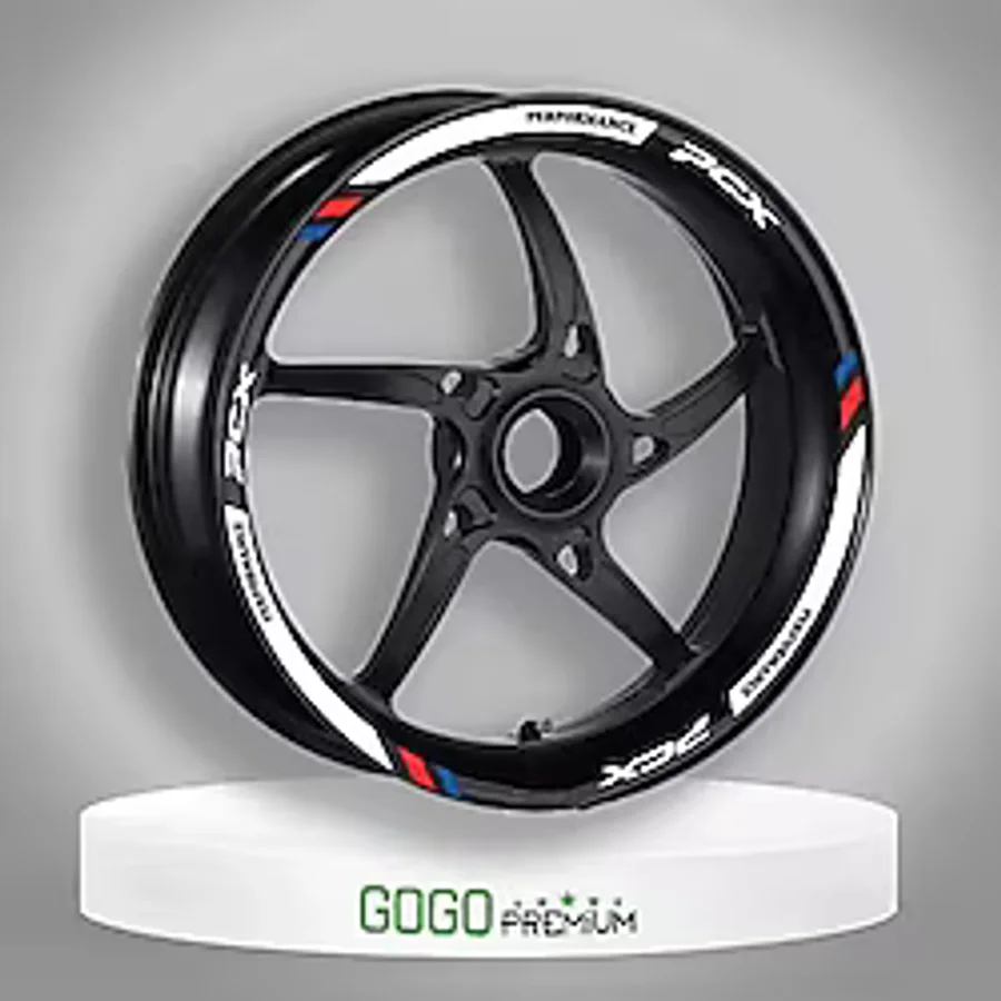 M Power Beyaz Honda Pcx Uyumlu 1 Set Jant Şeridi