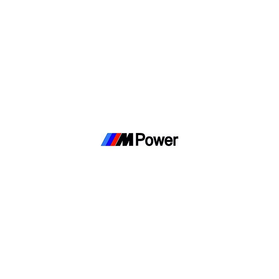 M Power Sticker Otomobil- Motosiklet Sticker Siyah 6.5 X 40CM