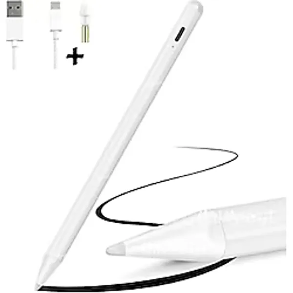 m.tk moveteck iPad Air 5. Nesil M2 Uyumlu Stylus Kalem, Avuç İçi Reddetme, Eğim Hassasiyetli, Beyaz