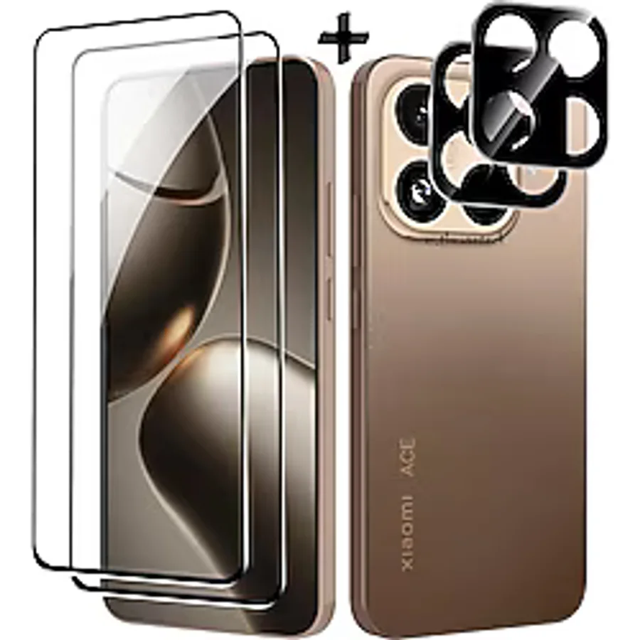 m.tk moveteck Xiaomi Mi 15T Pro Uyumlu Kamera Koruma Lens Koruyucu Cam + 9H Ekran Koruyucu Cam 2in1 Set