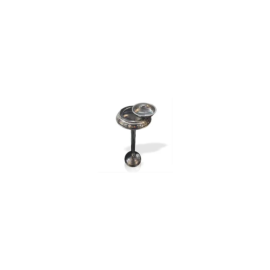 M3 Decorium Ayaklı 65 cm Paslanmaz Çelik Krom Kapı Bina Merdiven Yanı Önü Altı Küllük Çöp Kutusu Kül Tablası