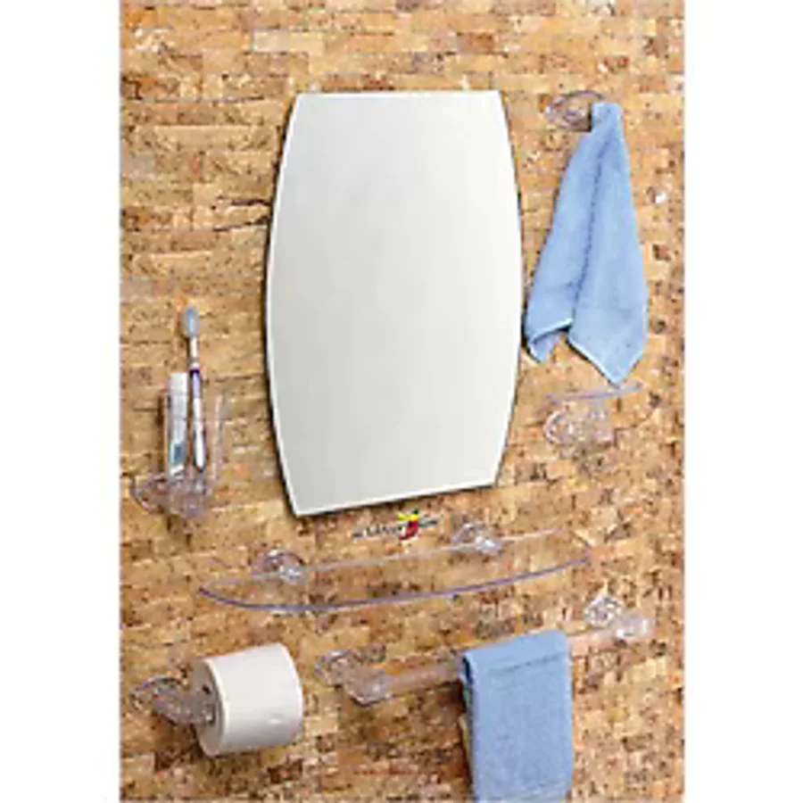 M3DECORİUM Çoklu 7 Parça 50x40cm Büyük Otel Banyo Cafe WC Tuvalet Ayna Seti