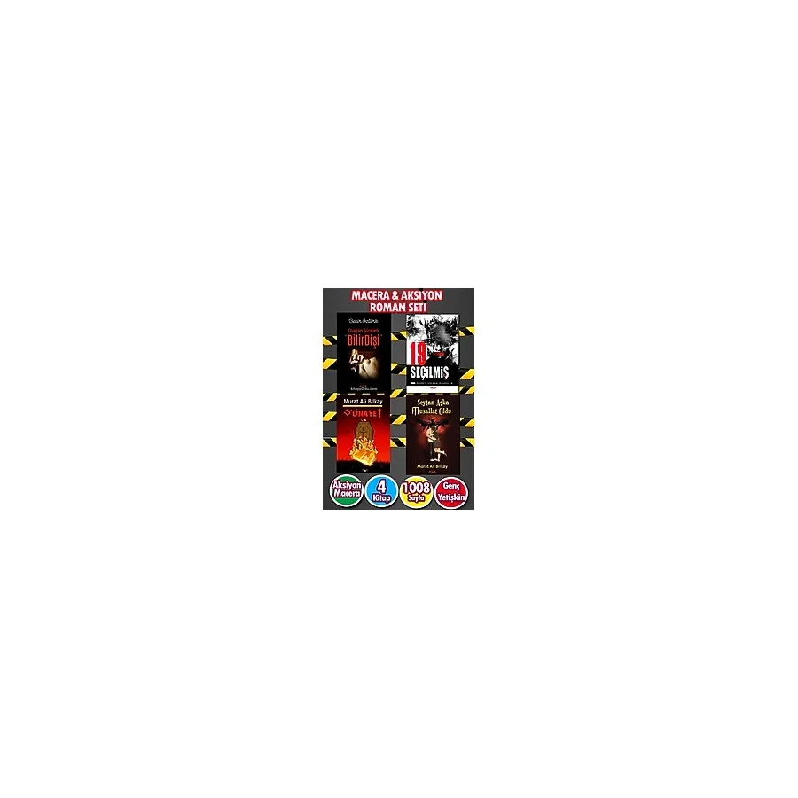 Macera - Aksiyon Hikaye Kitapları Roman Seti 4 Kitap