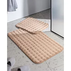 Madame Coco Reflet Bubble 2'li Banyo Paspası - Bej
