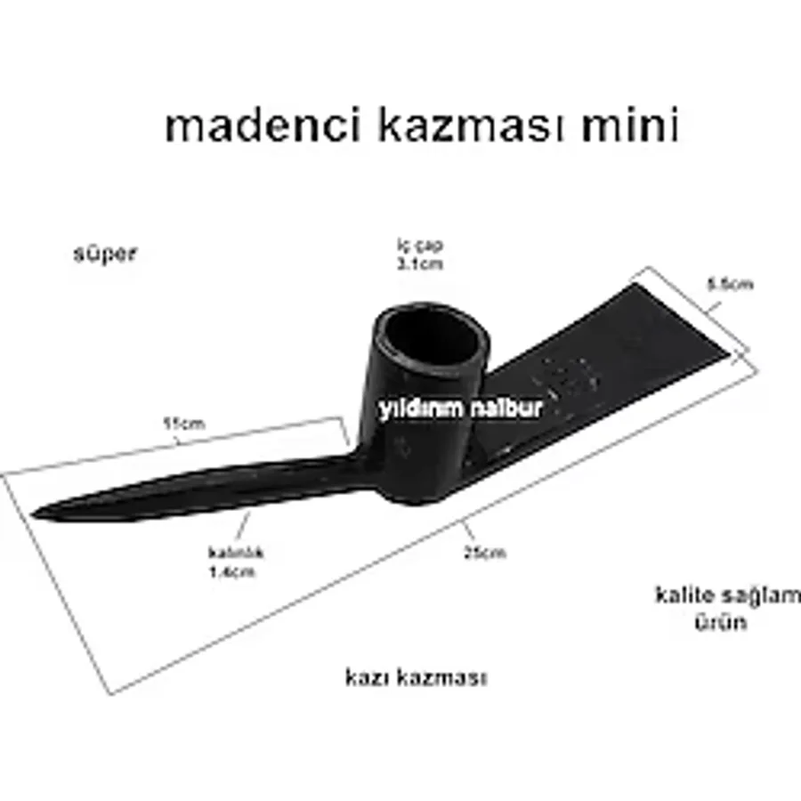 Madenci Kazması Kazı Kazması Çelik Kazma Mini Kazma