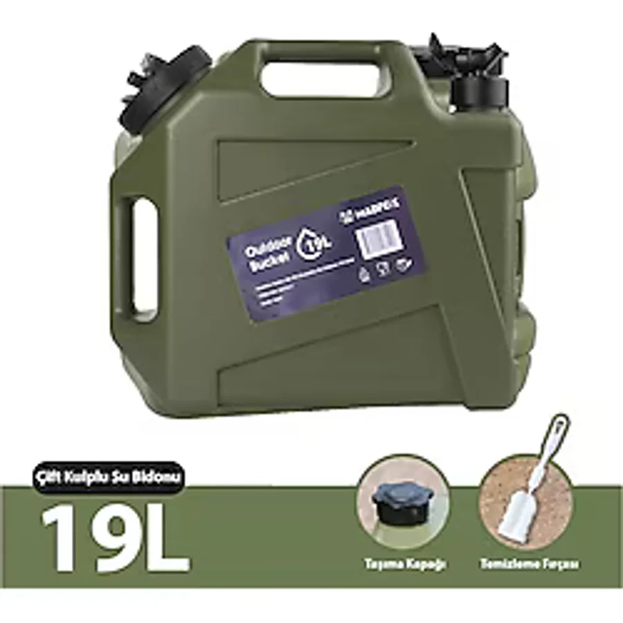 Madfox Galon Air Pe Musluklu Su Bidonu 19 Litre Green