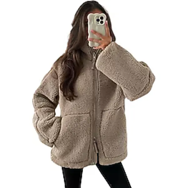 Madmext MG1966 Kadın Peluş Mont