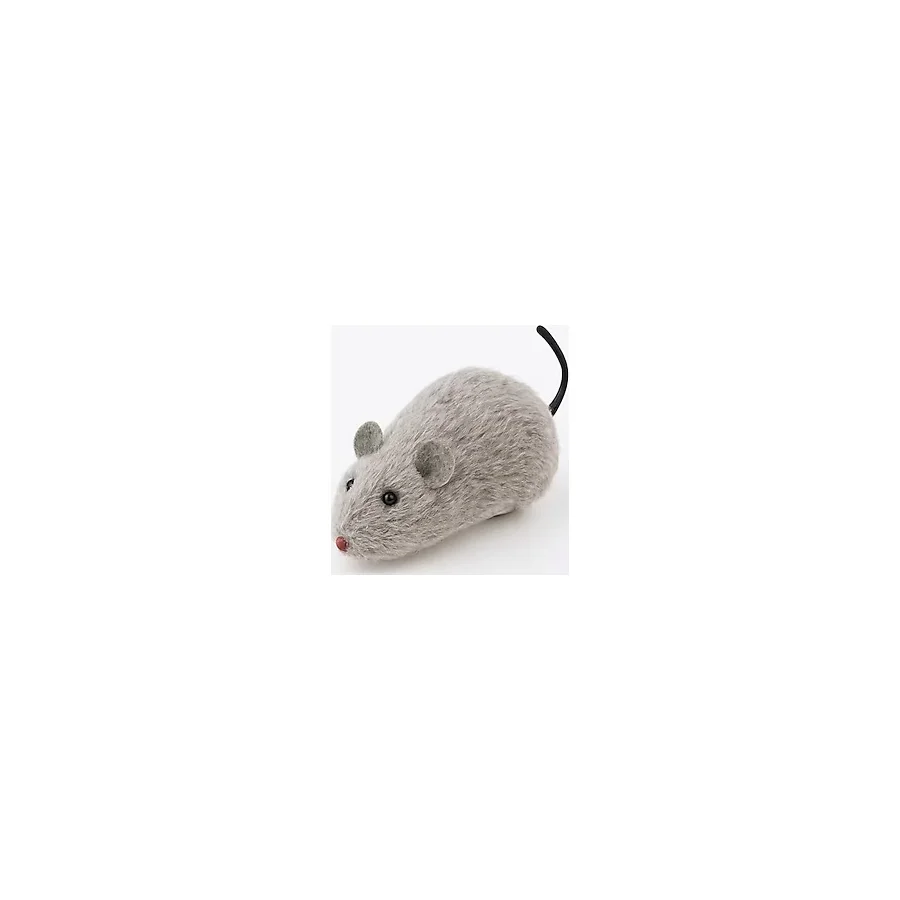 MADPET Gri Kurmalı Kedi Oyuncağı - Hareketli Fare Şeklinde Peluş Oyuncak - Kediler İçin Etkileşimli, Dayanıklı ve Av İçgüdüsünü Tetikleyen Eğlenceli Egzersiz Oyuncağı