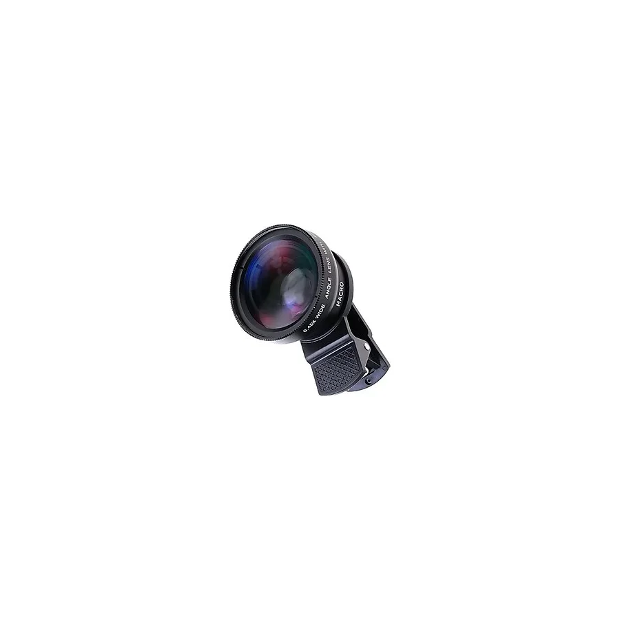 Maetheus 2'si 1 Arada Klipsli Telefon Kamera Lensi 0.45X Ultra Geniş Açı 10X Makro 37mm Evrensel 49mm UV Port Rose Gold