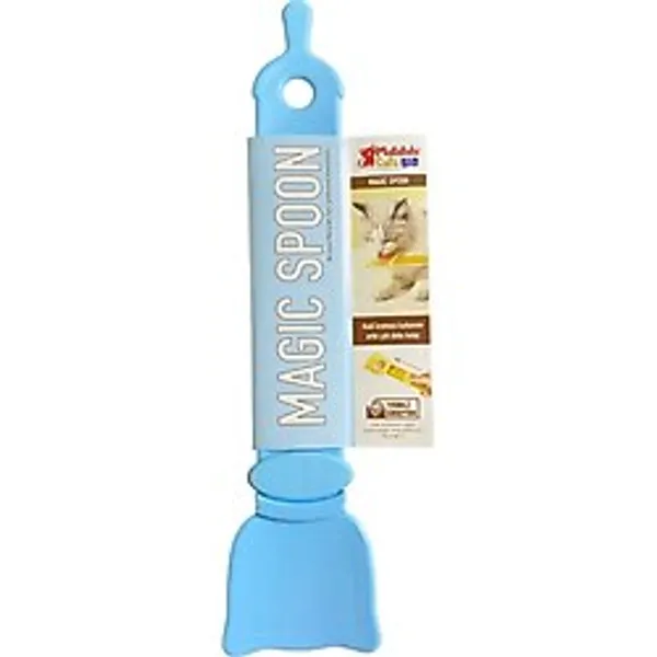 Magic Spoon Kedi ve Köpek Sıvı Ödül Maması Kolay Yedirme Kaşığı Mavi