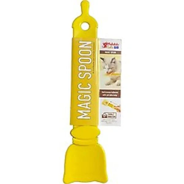 Magic Spoon Kedi ve Köpek Sıvı Ödül Maması Kolay Yedirme Kaşığı Sarı