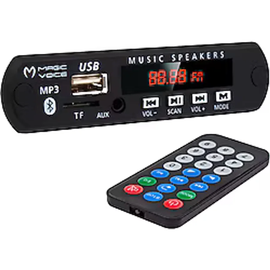 MagicVoice Oto Teyp Usb/Sd/Mic/Bluetooth Kumandalı Mikrofonlu Oto Teyp Çevirici Dijital Player Board