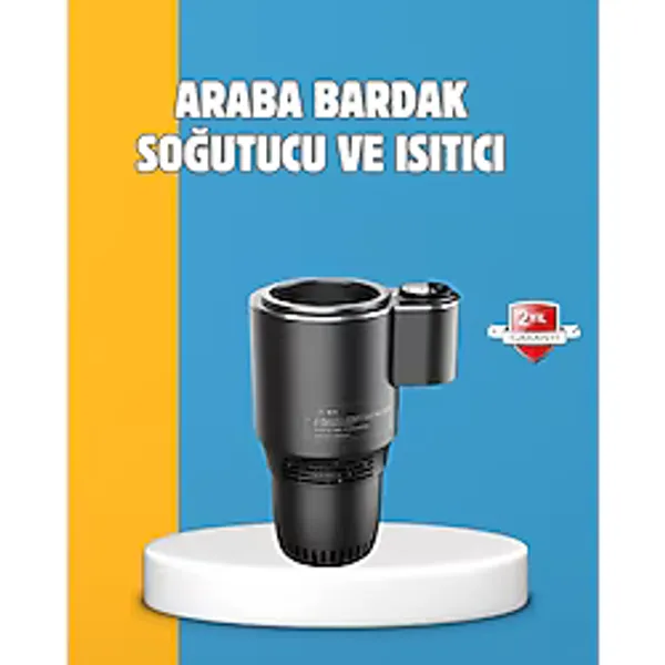 Magne Dijital Ekranlı Akıllı Bardaklık Araç Içi Termal Isıtıcı Soğutucu - TGR1072-5387 - Çok Renkli