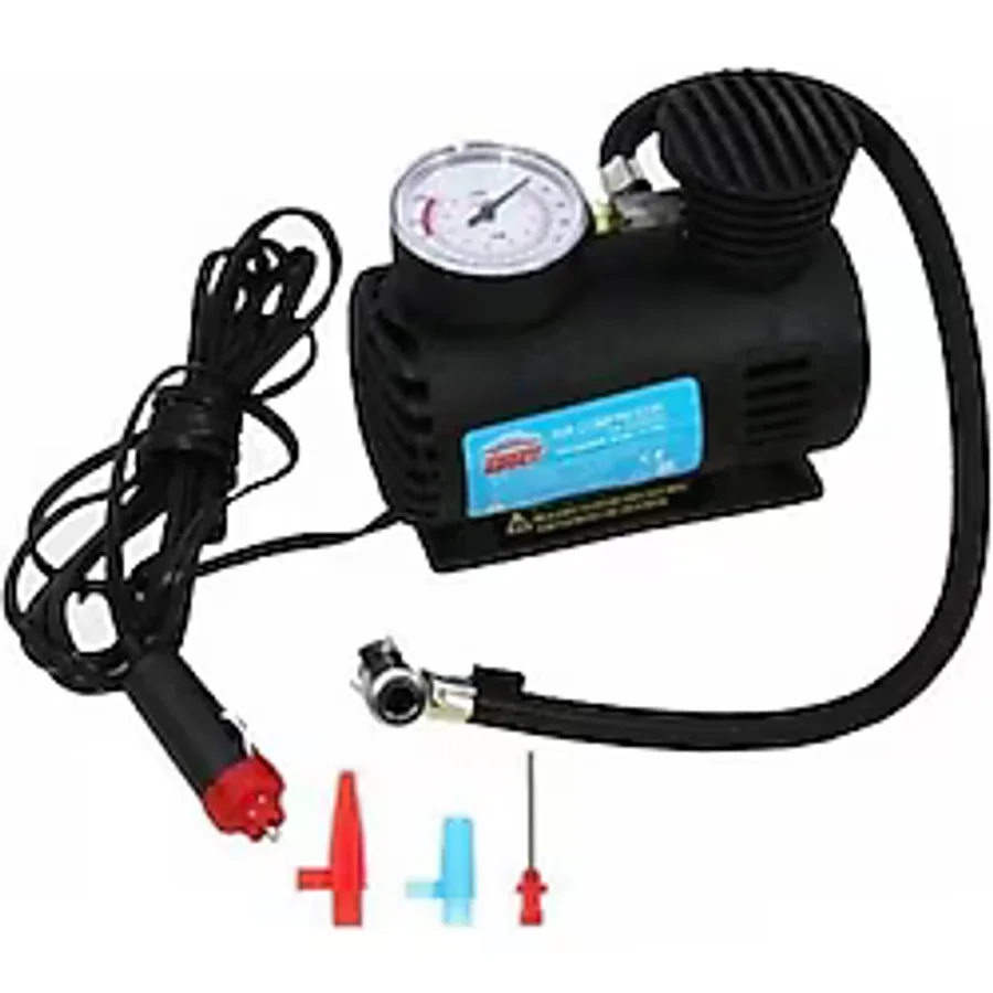 Magnet Pompa Taşınabilir Oto Çakmaklık Girişli 12v Elektrikli Şişirme Pompası Araç Hava Kompresörü