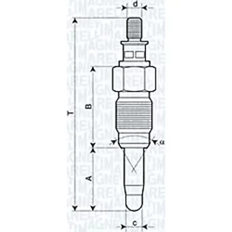 Magnetti Marelli 060900030606 Kızdırma Bujisi Golf Passat Jetta T4 Caddy Polo Classic 1.9 2.4D 1Y Aja 94- 039034170