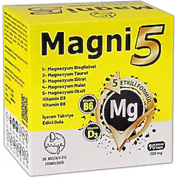 Magni5 Magnezyum 5 Etkili Form 90 Kapsül