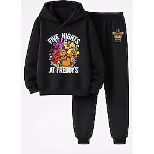 MAGORS FNAF FIVE NIGHTS AT FREDDY'S BASKILI 3 İPLİK KALİTE SWEATSHIRT VE EŞOFMAN ALTI ÇOCUK ALT-ÜST TAKIM