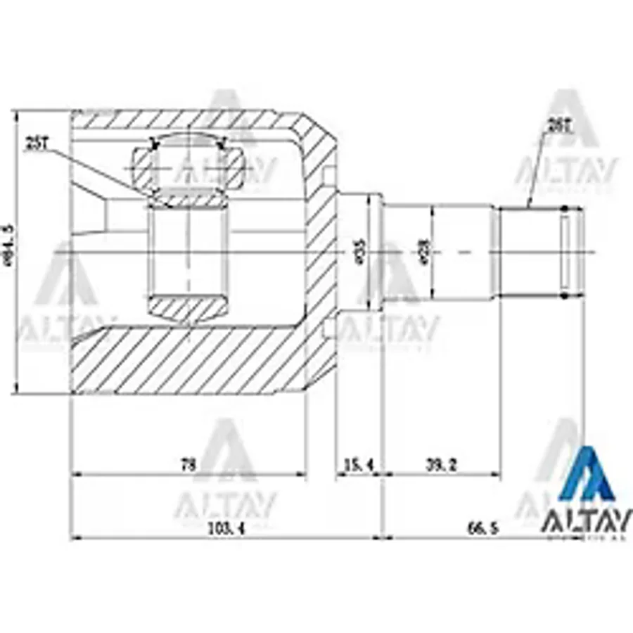 MAHER 1819 Aks Kafası İç 626 88-91 Sol 26X25X35
