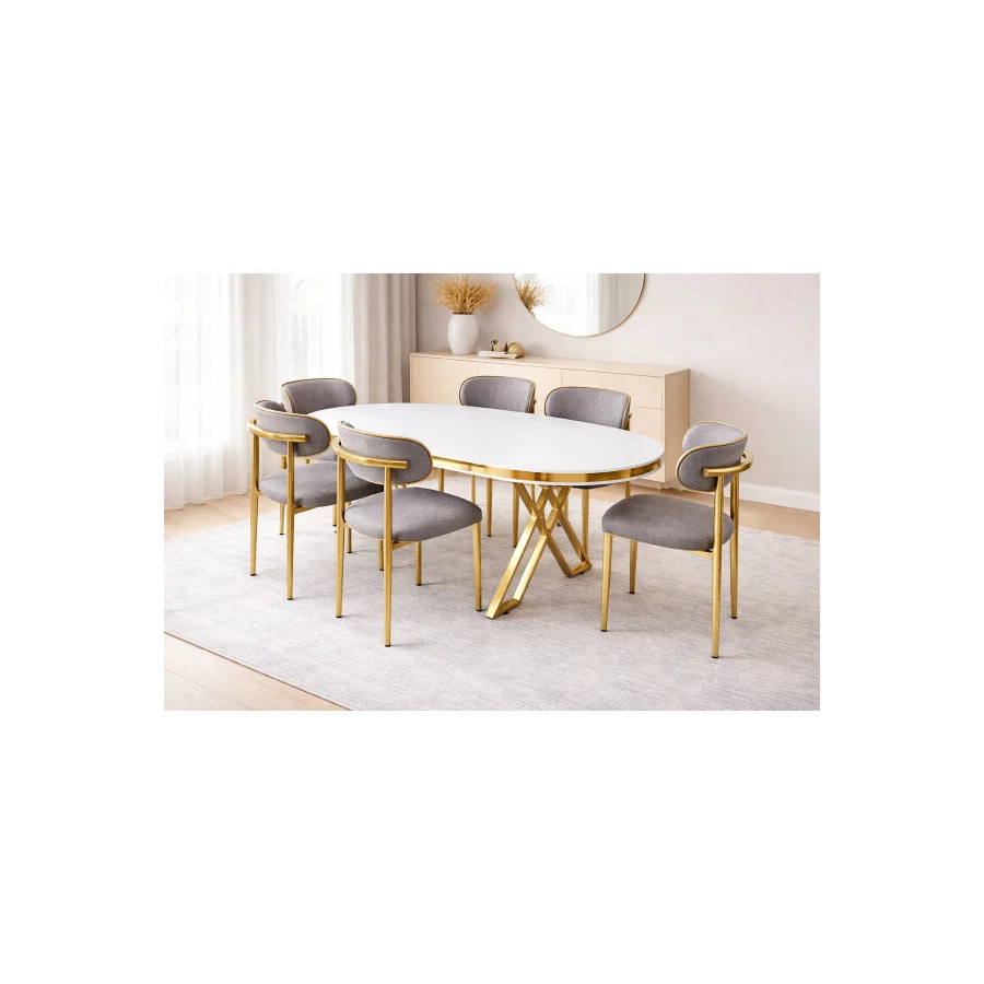 Maholandin Oslo yemek masası mutfak masası 90x160 Lüx masa (sadece masa)