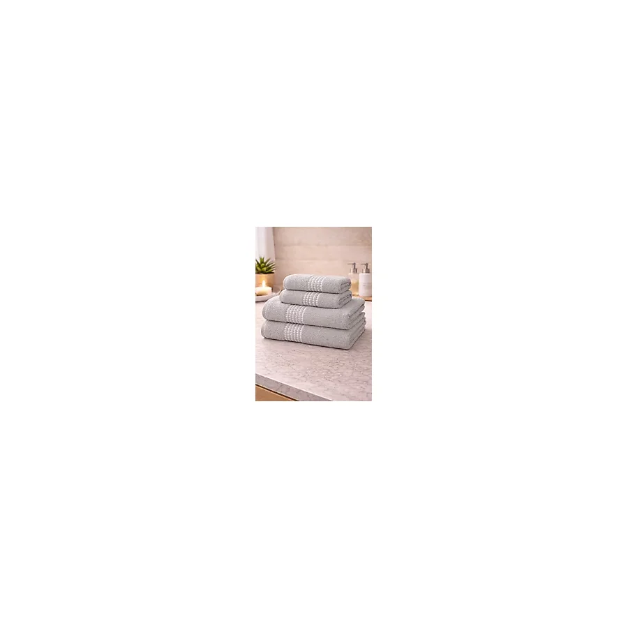 Maisonette 4'lü Banyo Havlusu Seti %100 Pamuk Premium Yumuşak Emici Havlu Seti El Yüz Havlusu Set Hamam Takımı